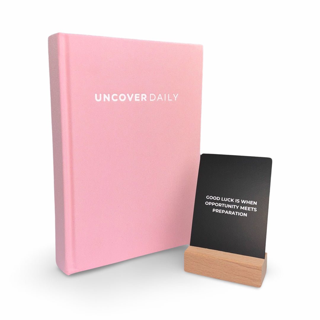 Goal-Focused Journal & Inspirational Quote Cards Bundle - Uncover Daily